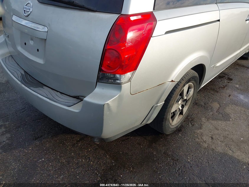 2008 Nissan Quest 3.5 VIN: 5N1BV28U98N118006 Lot: 43782843