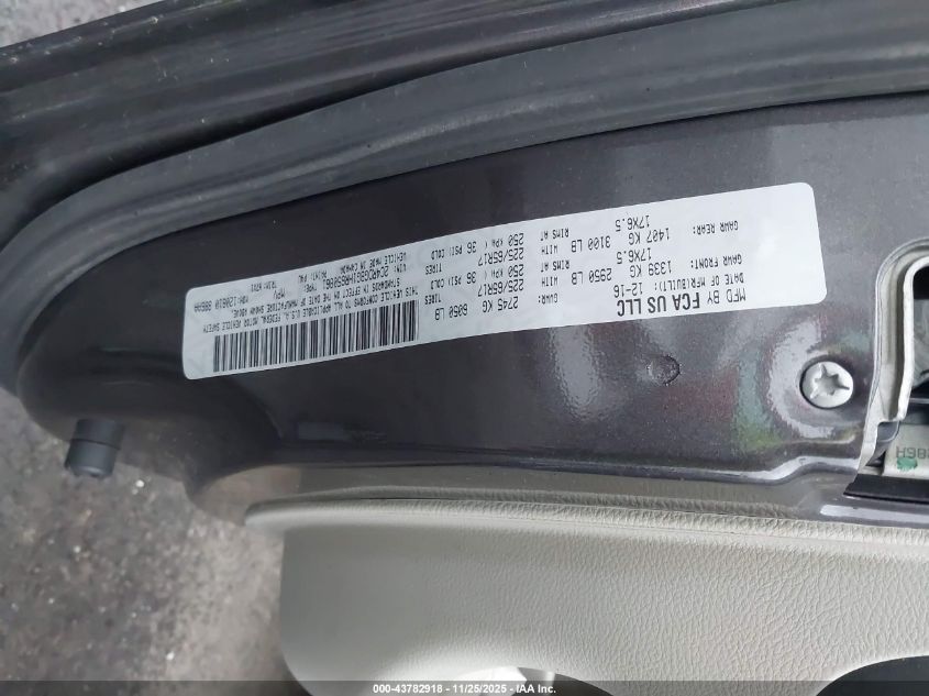 2017 Dodge Grand Caravan Se VIN: 2C4RDGBG1HR650861 Lot: 43782918