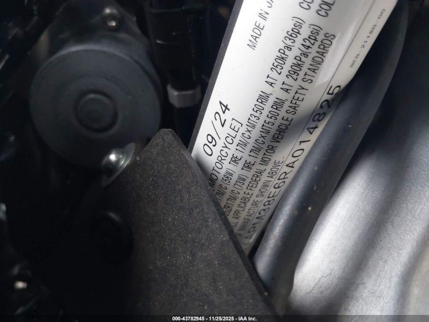 2024 Yamaha Yzfr7 VIN: JYARM38E6RA014825 Lot: 43782945