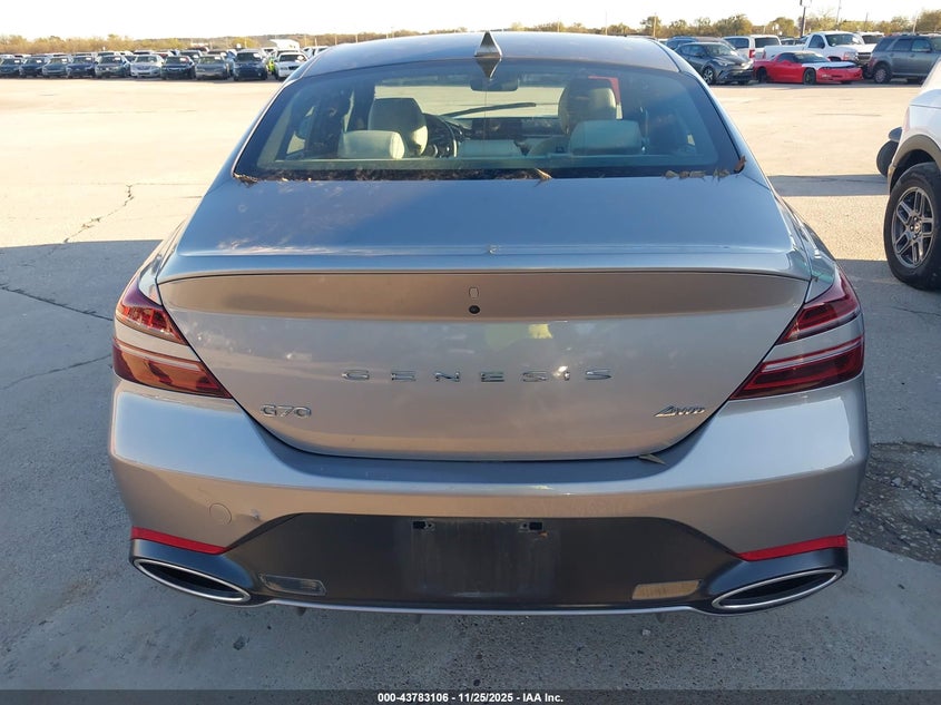 2025 Genesis G70 2.5T Awd VIN: KMTG34SC6SU152365 Lot: 43783106