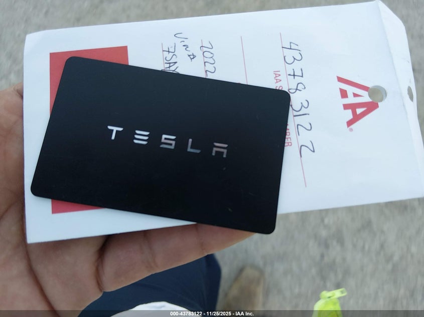 2022 Tesla Model Y Long Range Dual Motor All-Wheel Drive VIN: 7SAYGDEEXNA019609 Lot: 43783122