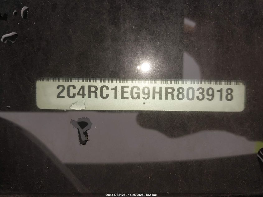 2017 Chrysler Pacifica Touring-L Plus VIN: 2C4RC1EG9HR803918 Lot: 43783125