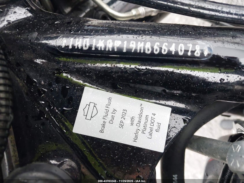 2021 Harley-Davidson Flhxs VIN: 1HD1KRP19MB664078 Lot: 43783245
