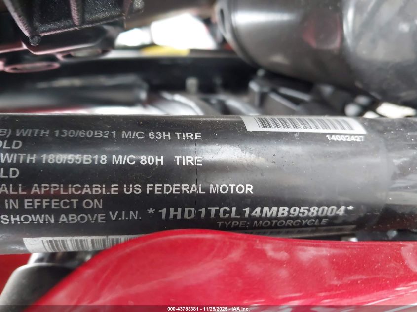 2021 Harley-Davidson Fltrxse VIN: 1HD1TCL14MB958004 Lot: 43783381