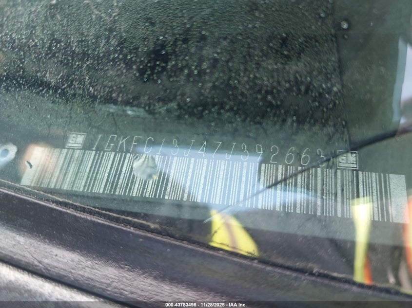 2007 GMC Yukon Slt VIN: 1GKFC13J47J392663 Lot: 43783498