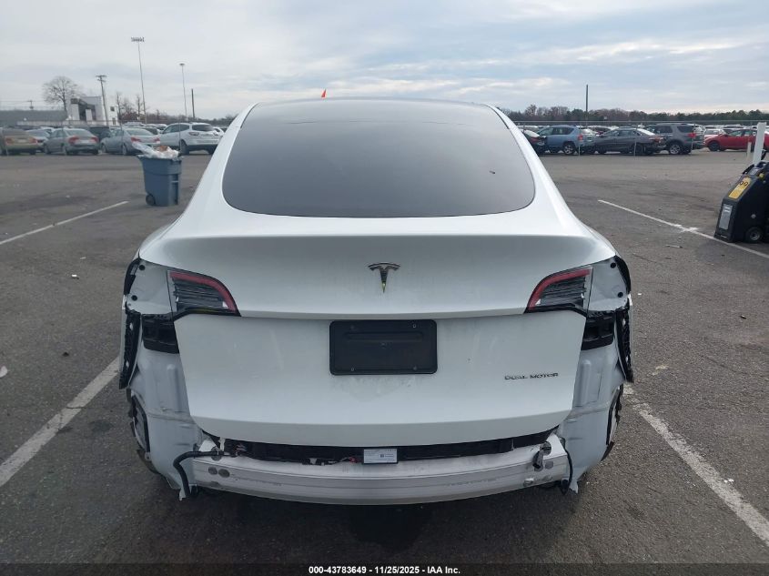 2022 Tesla Model Y Long Range Dual Motor All-Wheel Drive VIN: 7SAYGDEE6NA013287 Lot: 43783649