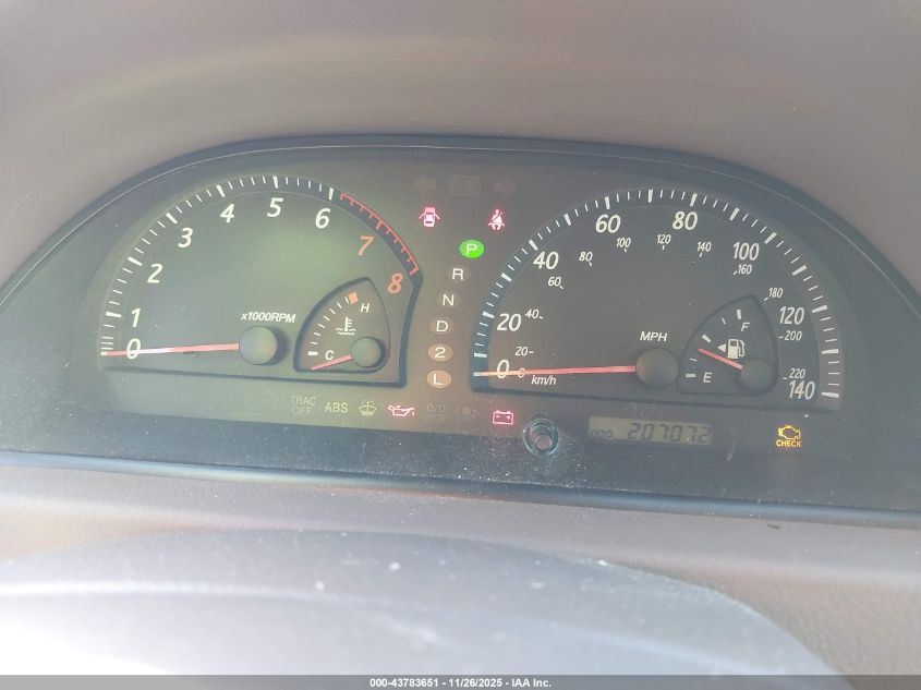 2002 Toyota Camry Xle V6 VIN: 4T1BF30K62U033327 Lot: 43783651