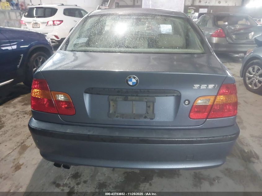 2003 BMW 325I VIN: WBAEV334X3KR25382 Lot: 43783652