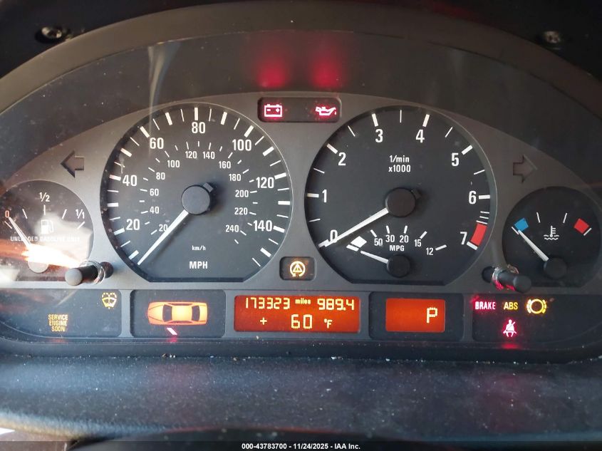 2002 BMW 325I VIN: WBAET37432NG71207 Lot: 43783700