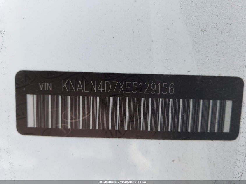 2014 Kia Cadenza Premium VIN: KNALN4D7XE5129156 Lot: 43784035