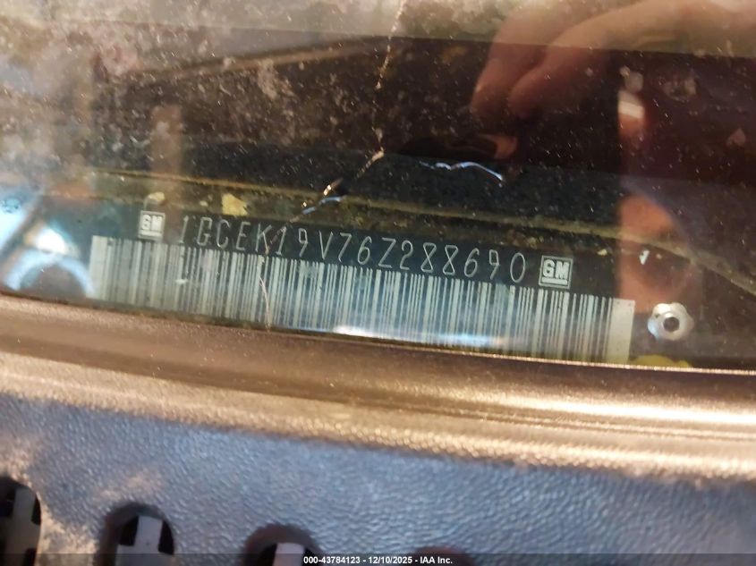 2006 Chevrolet Silverado 1500 Lt1 VIN: 1GCEK19V76Z288690 Lot: 43784123