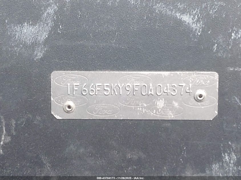 2015 Ford F-59 Commercial Stripped VIN: 1F66F5KY9F0A04374 Lot: 43784173
