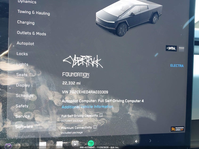 2024 Tesla Cybertruck All-Wheel Drive VIN: 7G2CEHED4RA033309 Lot: 43784541