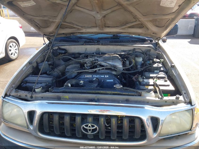 2001 Toyota Tacoma Base V6 VIN: 5TEWN72N31Z833709 Lot: 43784605