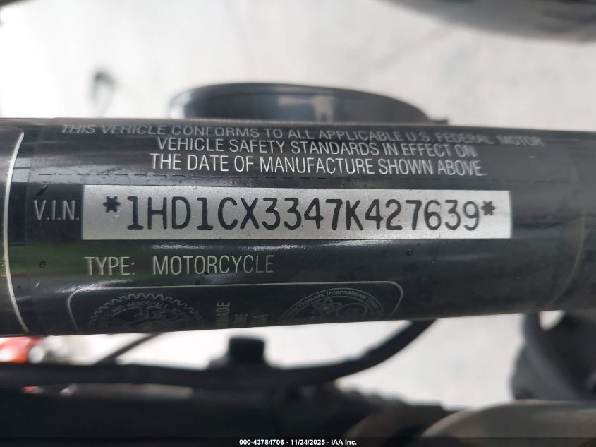2007 Harley-Davidson Xl1200 L California VIN: 1HD1CX3347K427639 Lot: 43784706