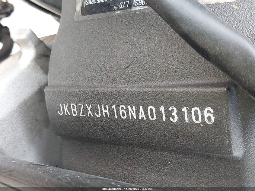 2022 Kawasaki Zx636 K VIN: JKBZXJH16NA013106 Lot: 43784726