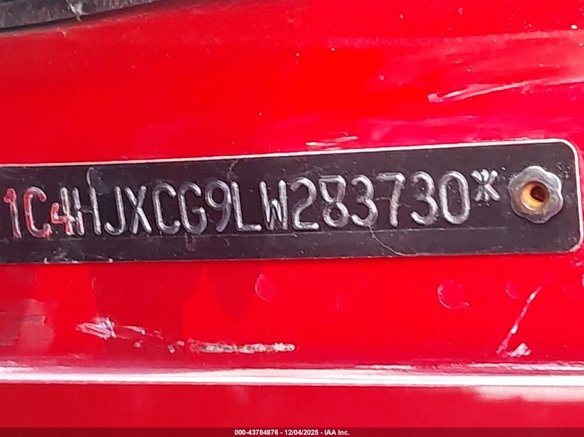 2020 Jeep Wrangler Rubicon 4X4 VIN: 1C4HJXCG9LW283730 Lot: 43784876