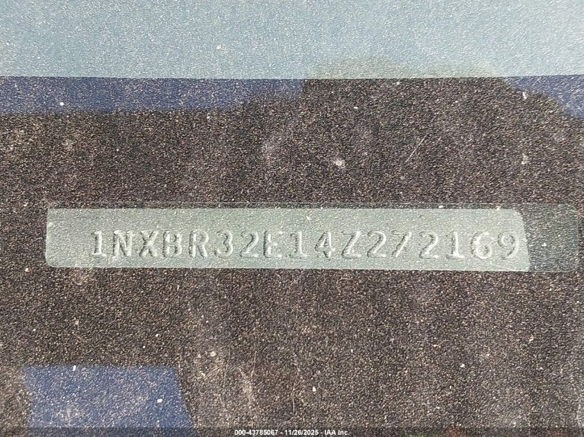 2004 Toyota Corolla S VIN: 1NXBR32E14Z272169 Lot: 43785067