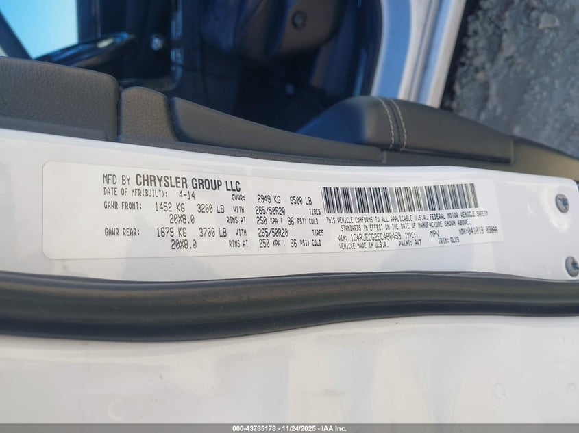 1C4RJECG2EC480459 2014 JEEP GRAND CHEROKEE photo no. 9