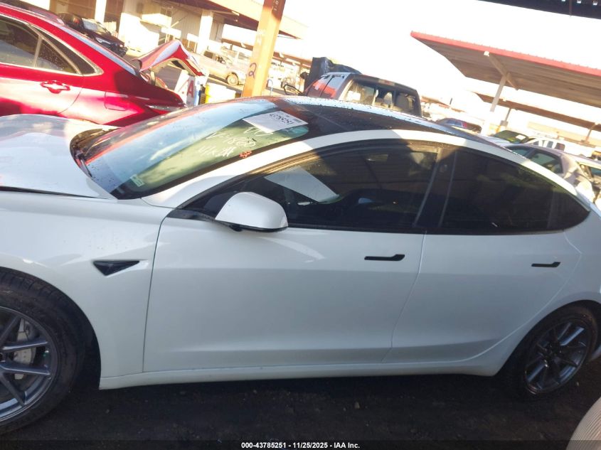 2021 Tesla Model 3 Standard Range Plus Rear-Wheel Drive VIN: 5YJ3E1EA2MF994860 Lot: 43785251