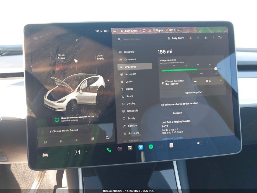 2020 Tesla Model Y Long Range Dual Motor All-Wheel Drive VIN: 5YJYGDEE4LF019232 Lot: 43785323