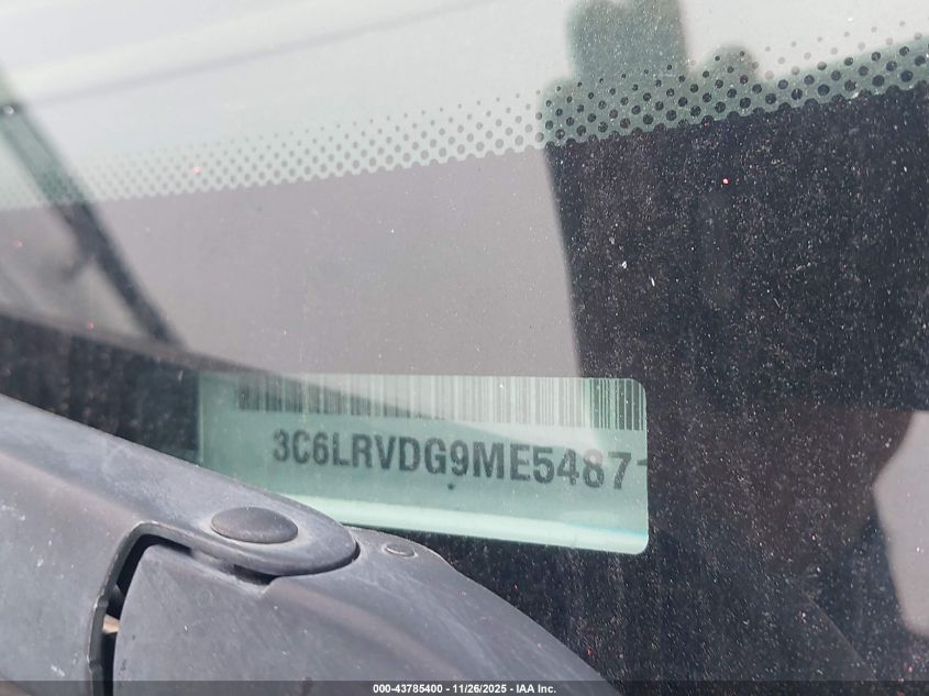 2021 Ram Promaster 2500 High Roof 159 Wb VIN: 3C6LRVDG9ME548719 Lot: 43785400