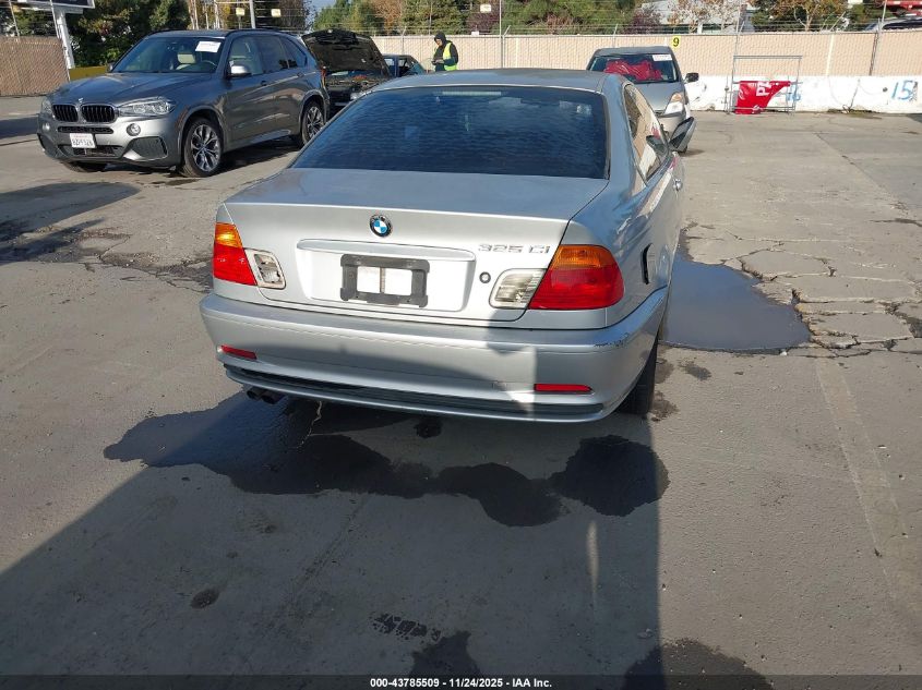 2002 BMW 325Ci VIN: WBABN33462PG57776 Lot: 43785509