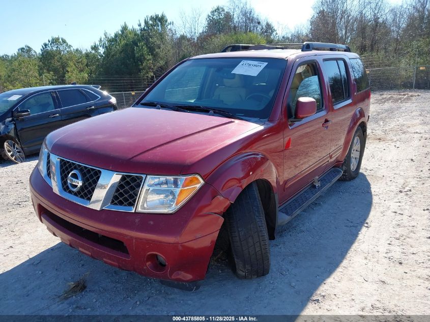 2005 Nissan Pathfinder Le VIN: 5N1AR18U85C717707 Lot: 43785805