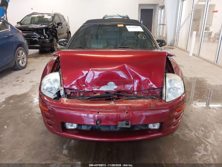 2002 Mitsubishi Eclipse Spyder Gt VIN: 4A3AE85H22E062828 Lot: 43785813