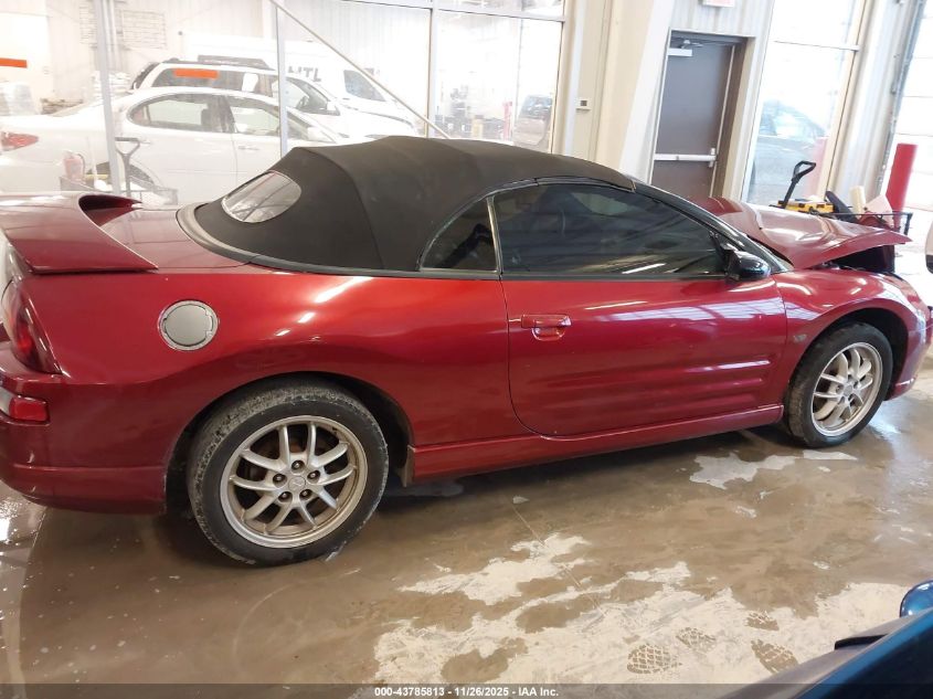 2002 Mitsubishi Eclipse Spyder Gt VIN: 4A3AE85H22E062828 Lot: 43785813