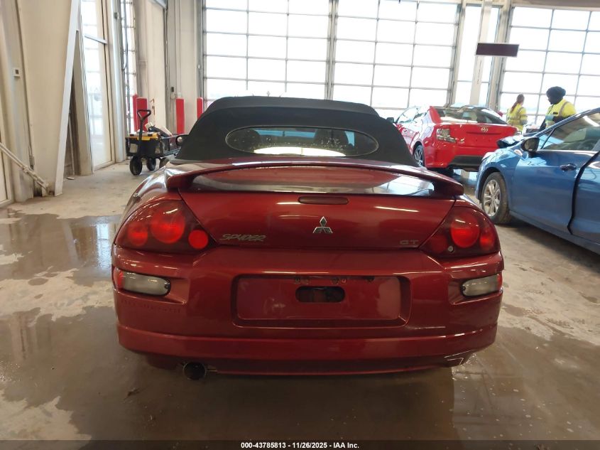 2002 Mitsubishi Eclipse Spyder Gt VIN: 4A3AE85H22E062828 Lot: 43785813