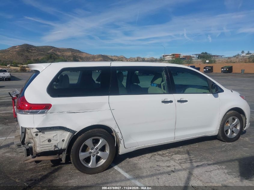 2012 Toyota Sienna Base V6 7 Passenger VIN: 5TDZK3DC2CS218434 Lot: 43785927