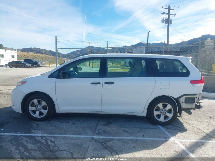 2012 Toyota Sienna Base V6 7 Passenger VIN: 5TDZK3DC2CS218434 Lot: 43785927