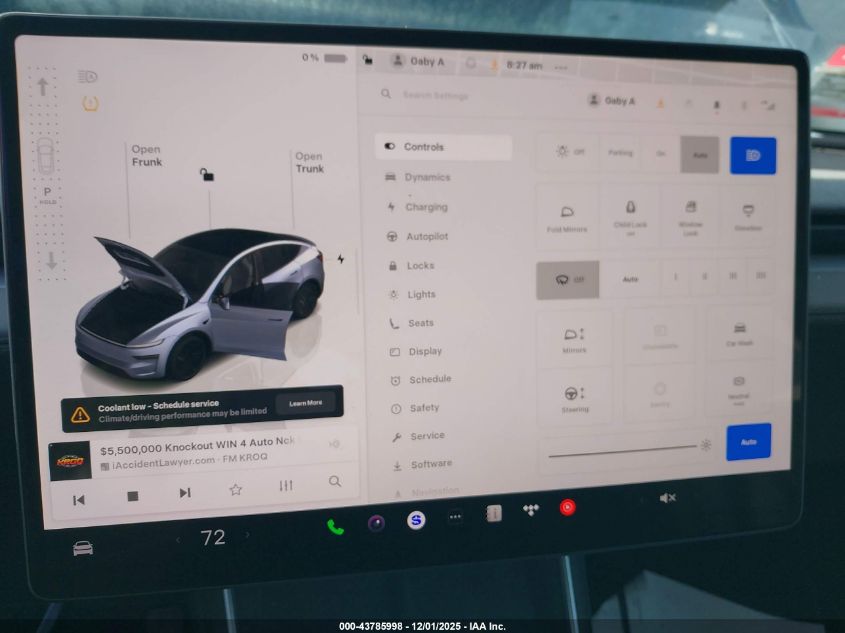 2026 Tesla Model Y Long Range Dual Motor All-Wheel Drive VIN: 7SAYGDED7TF522053 Lot: 43785998