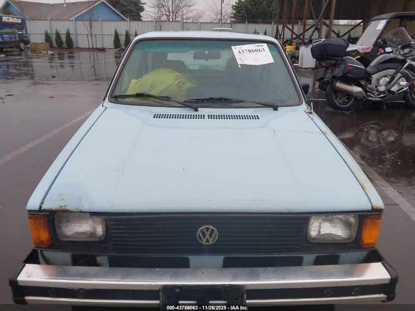 1981 Volkswagen Rabbit L Custom VIN: 1VWBG0174BV213097 Lot: 43786063