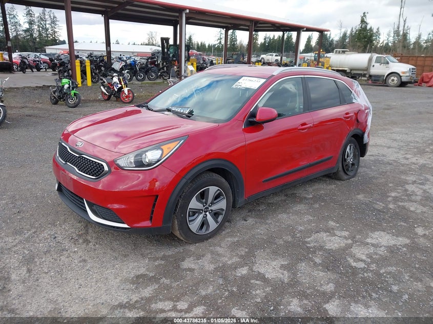 Vin: kndcb3lc1j5156843, lot: 44281674, kia niro lx 20182