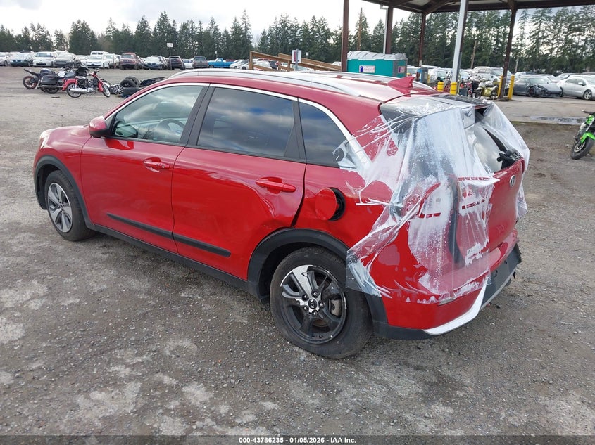 Vin: kndcb3lc1j5156843, lot: 44281674, kia niro lx 20183