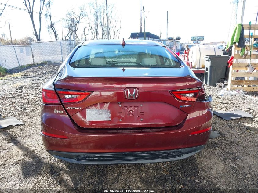 2019 Honda Insight Ex VIN: 19XZE4F58KE013396 Lot: 43786364