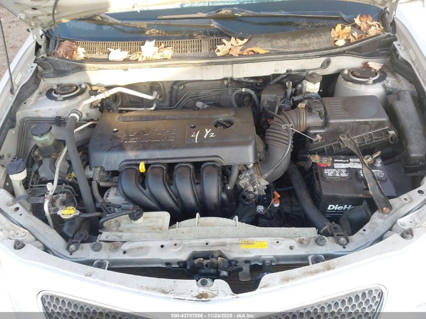 2006 Pontiac Vibe VIN: 5Y2SM65856Z452366 Lot: 43787006