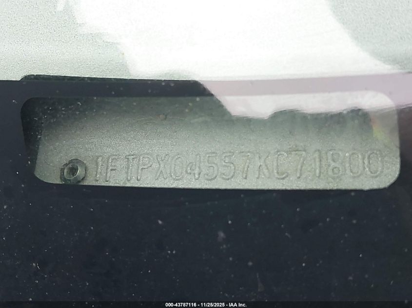 2007 Ford F-150 Fx4/Xlt VIN: 1FTPX04557KC71800 Lot: 43787116