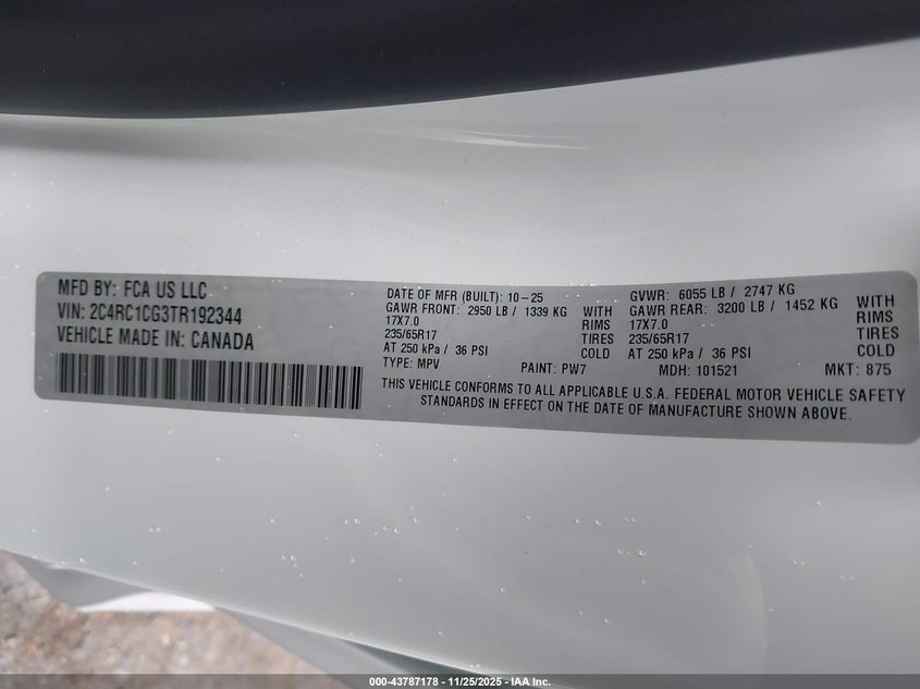 2C4RC1CG3TR192344 2026 CHRYSLER VOYAGER photo no. 5