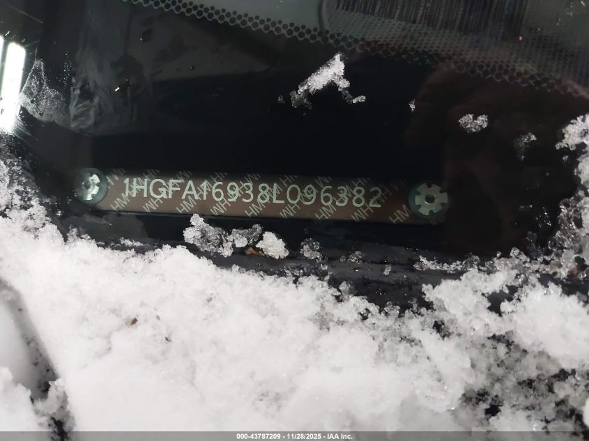 2008 Honda Civic Ex-L VIN: 1HGFA16938L096382 Lot: 43787209