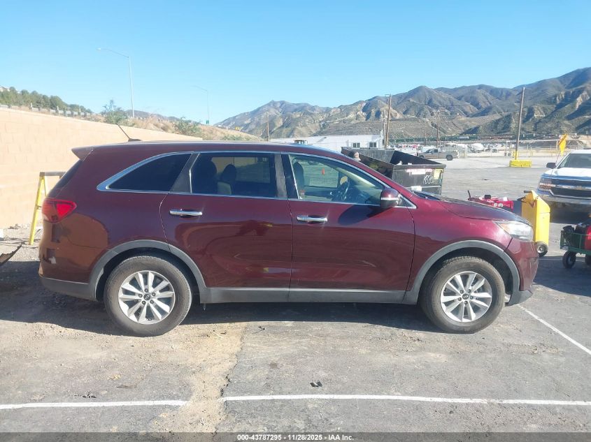 2019 Kia Sorento 2.4L Lx VIN: 5XYPG4A39KG513495 Lot: 43787295