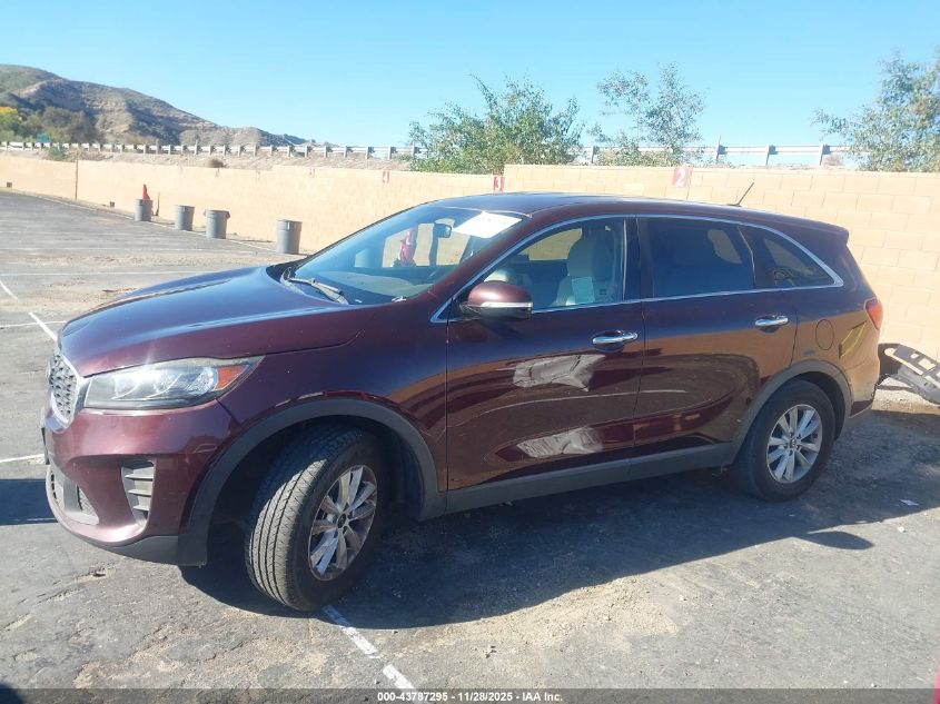 2019 Kia Sorento 2.4L Lx VIN: 5XYPG4A39KG513495 Lot: 43787295