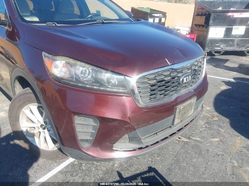 2019 Kia Sorento 2.4L Lx VIN: 5XYPG4A39KG513495 Lot: 43787295