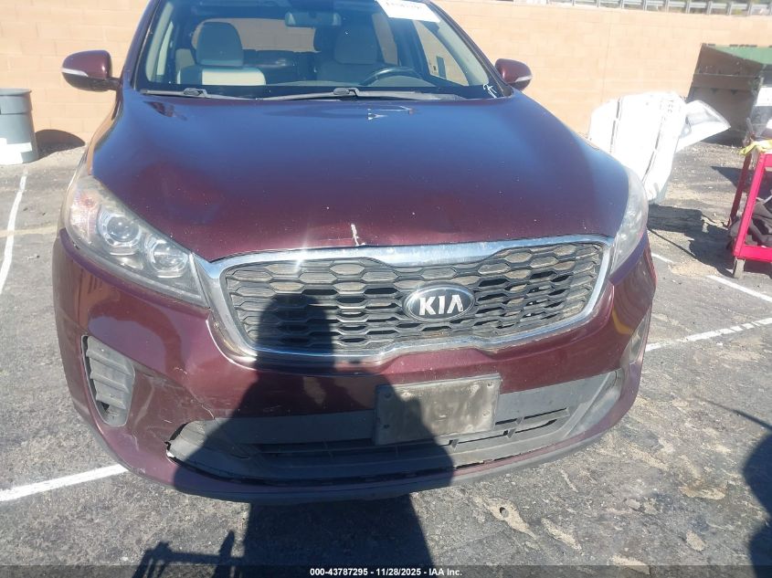 2019 Kia Sorento 2.4L Lx VIN: 5XYPG4A39KG513495 Lot: 43787295