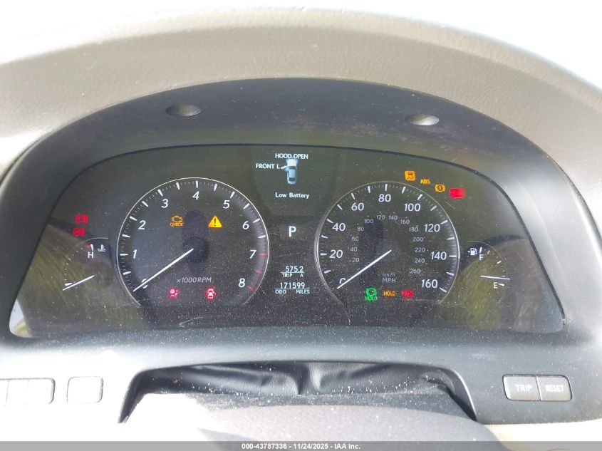 2008 Lexus Ls 460 VIN: JTHBL46F885065856 Lot: 43787336