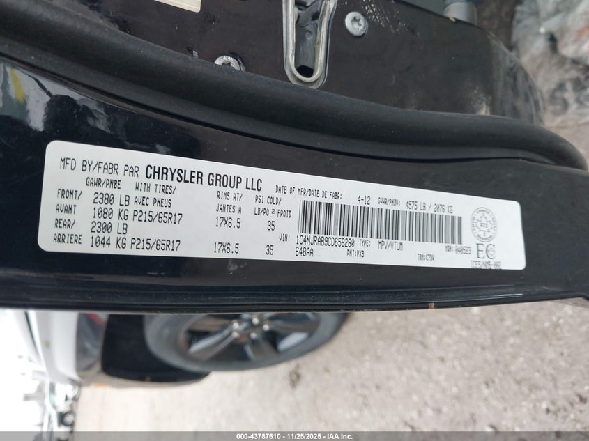 1C4NJRAB9CD658260 2012 JEEP LIBERTY (PATRIOT) photo no. 9