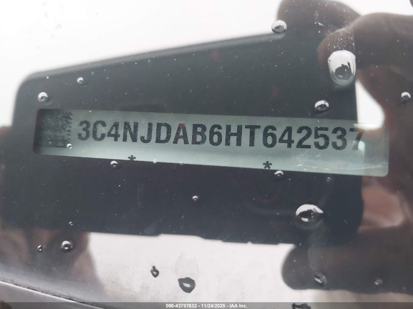2017 Jeep New Compass Sport 4X4 VIN: 3C4NJDAB6HT642537 Lot: 43787632