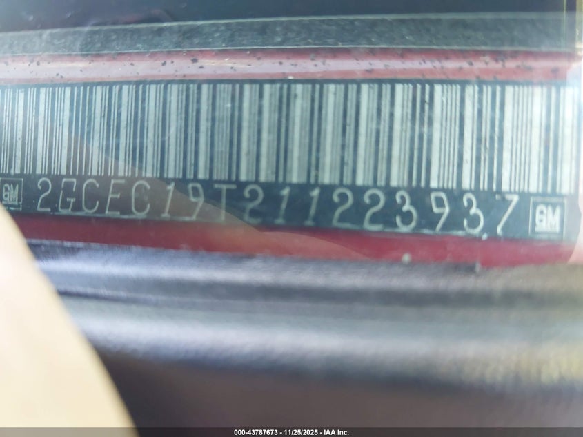 2001 Chevrolet Silverado 1500 Ls VIN: 2GCEC19T211223937 Lot: 43787673